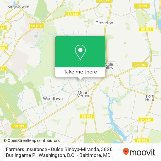 Farmers Insurance - Dulce Binoya-Miranda, 3826 Burlingame Pl map
