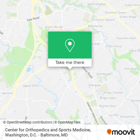 Center for Orthopedics and Sports Medicine map