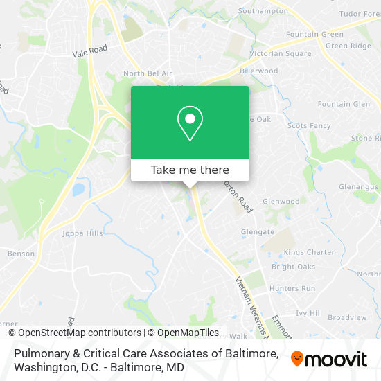 Mapa de Pulmonary & Critical Care Associates of Baltimore