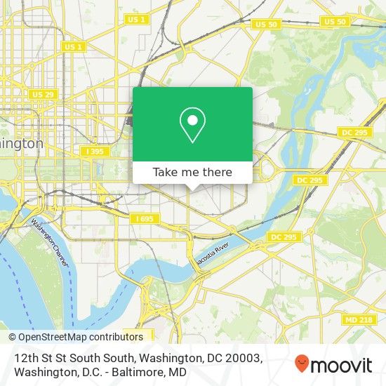 Mapa de 12th St St South South, Washington, DC 20003