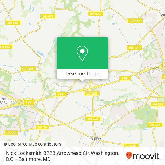 Nick Locksmith, 3223 Arrowhead Cir map