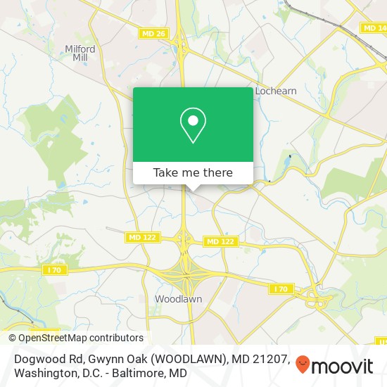 Dogwood Rd, Gwynn Oak (WOODLAWN), MD 21207 map