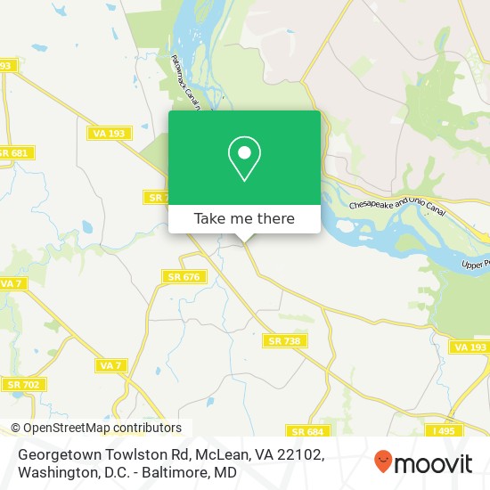 Mapa de Georgetown Towlston Rd, McLean, VA 22102