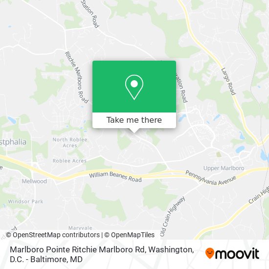 Marlboro Pointe Ritchie Marlboro Rd map