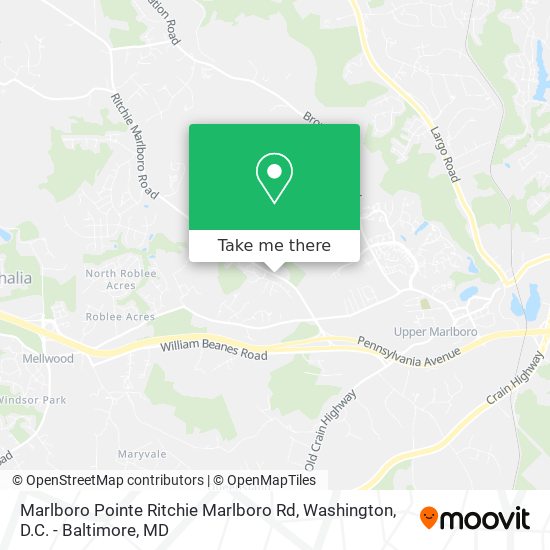 Marlboro Pointe Ritchie Marlboro Rd map