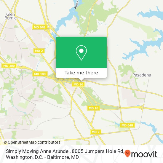 Simply Moving Anne Arundel, 8005 Jumpers Hole Rd map