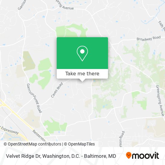 Velvet Ridge Dr map