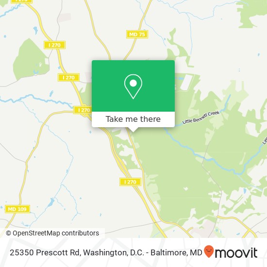 25350 Prescott Rd, Clarksburg, MD 20871 map