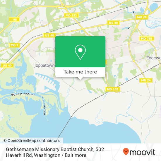 Mapa de Gethsemane Missionary Baptist Church, 502 Haverhill Rd