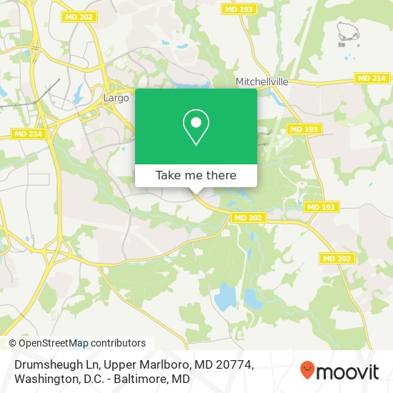 Mapa de Drumsheugh Ln, Upper Marlboro, MD 20774