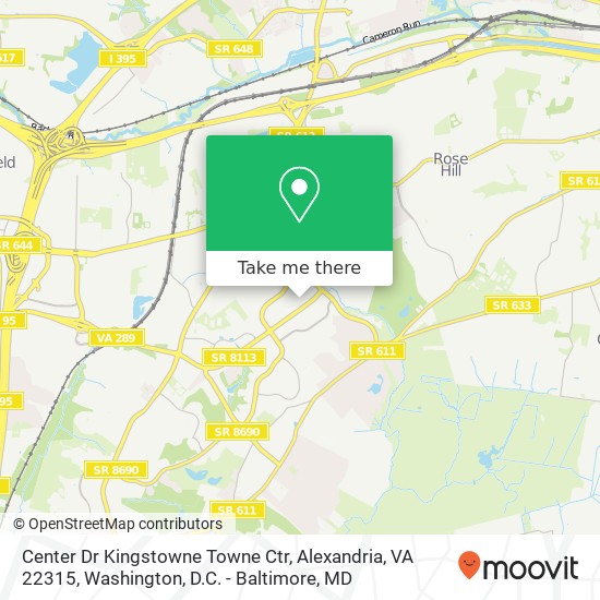 Center Dr Kingstowne Towne Ctr, Alexandria, VA 22315 map