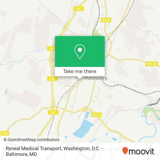 Ryneal Medical Transport map