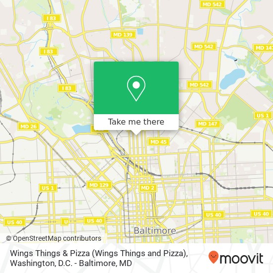 Wings Things & Pizza map