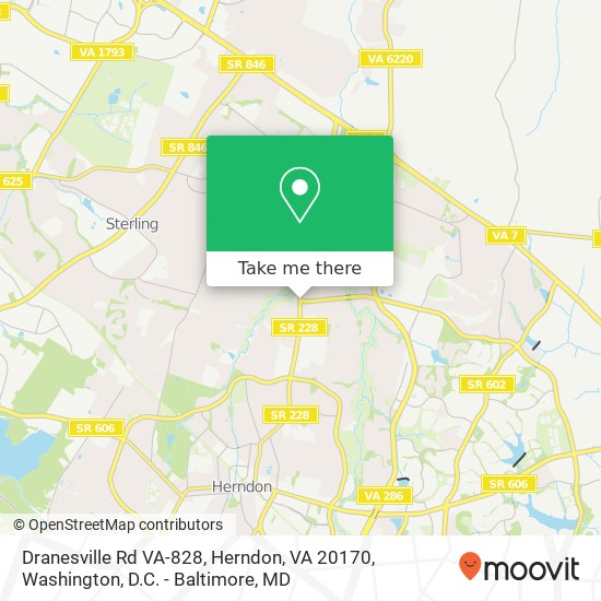 Dranesville Rd VA-828, Herndon, VA 20170 map