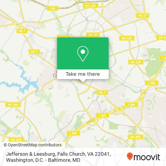 Jefferson & Leesburg, Falls Church, VA 22041 map