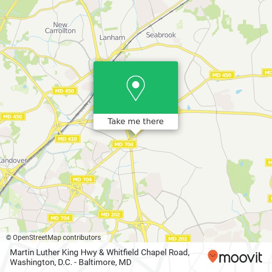 Mapa de Martin Luther King Hwy & Whitfield Chapel Road