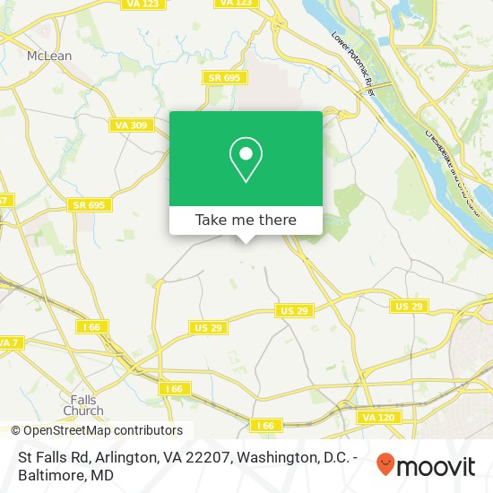 St Falls Rd, Arlington, VA 22207 map