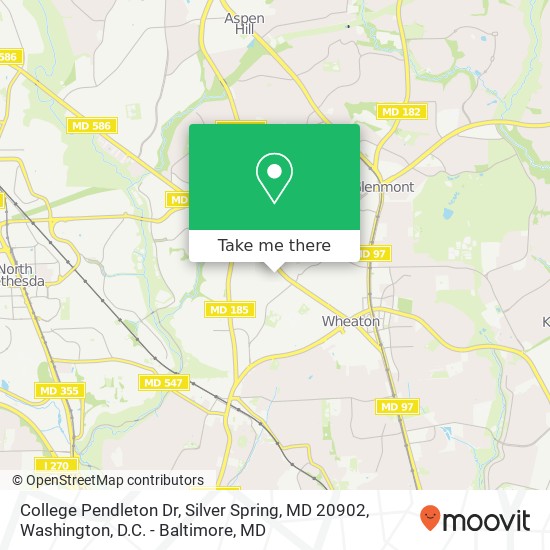 College Pendleton Dr, Silver Spring, MD 20902 map