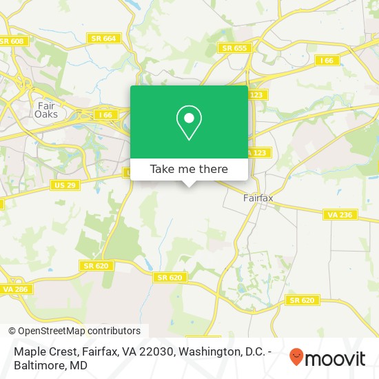 Maple Crest, Fairfax, VA 22030 map