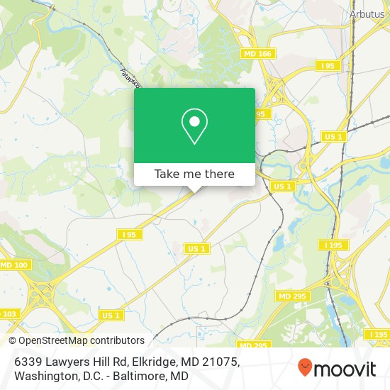 Mapa de 6339 Lawyers Hill Rd, Elkridge, MD 21075