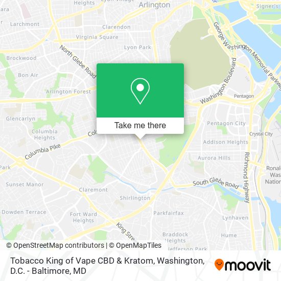 Tobacco King of Vape CBD & Kratom map