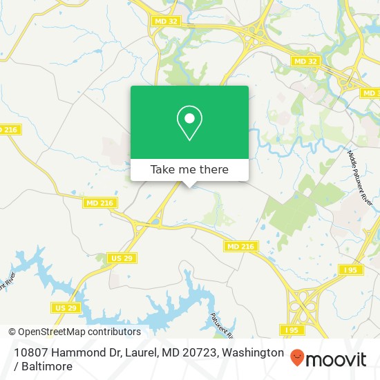 10807 Hammond Dr, Laurel, MD 20723 map