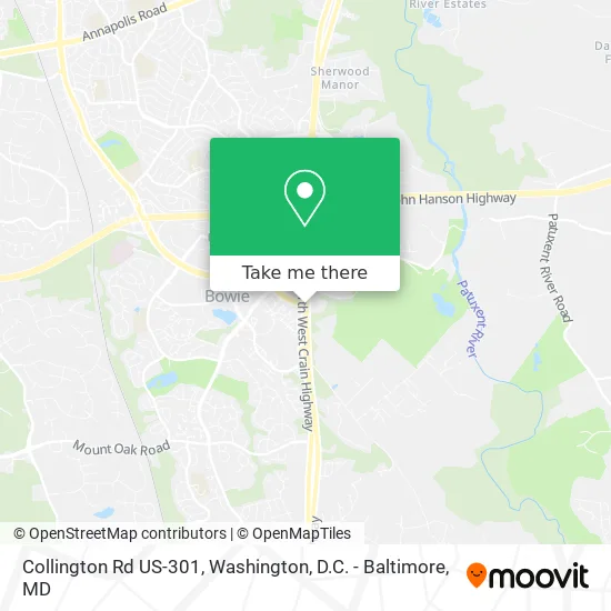 Collington Rd US-301 map