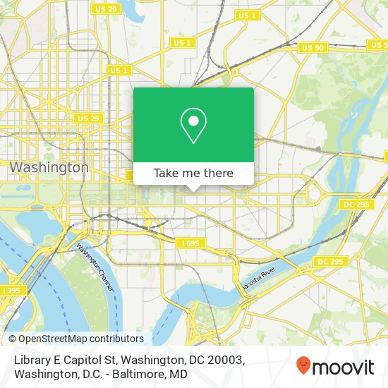 Mapa de Library E Capitol St, Washington, DC 20003