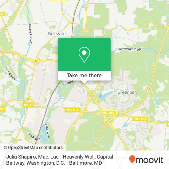 Mapa de Julia Shapiro, Mac, Lac - Heavenly Well, Capital Beltway