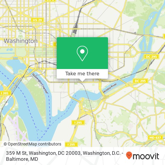 Mapa de 359 M St, Washington, DC 20003