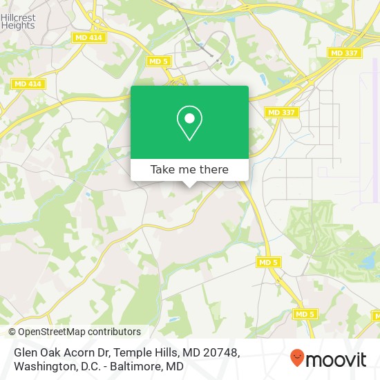 Glen Oak Acorn Dr, Temple Hills, MD 20748 map