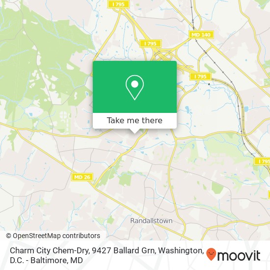 Mapa de Charm City Chem-Dry, 9427 Ballard Grn