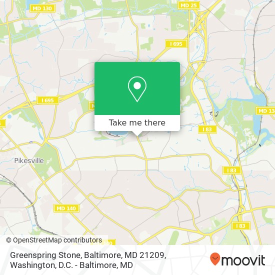Mapa de Greenspring Stone, Baltimore, MD 21209
