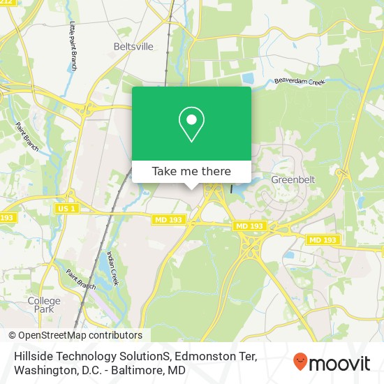 Hillside Technology Solution­­S, Edmonston Ter map