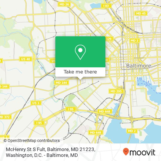 Mapa de McHenry St S Fult, Baltimore, MD 21223