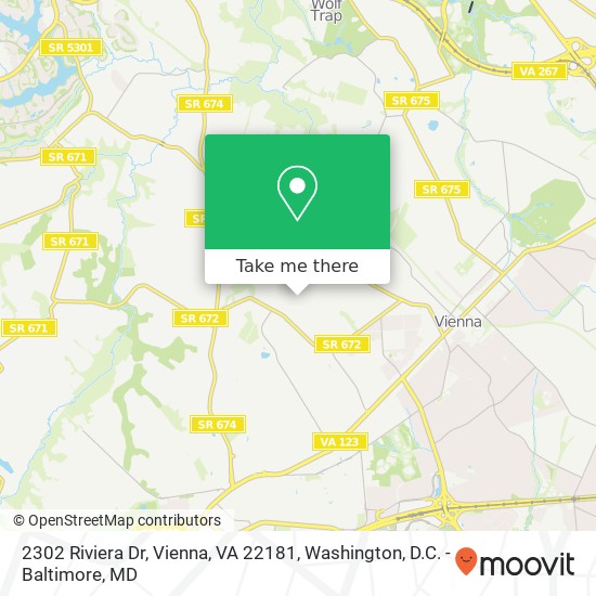 2302 Riviera Dr, Vienna, VA 22181 map