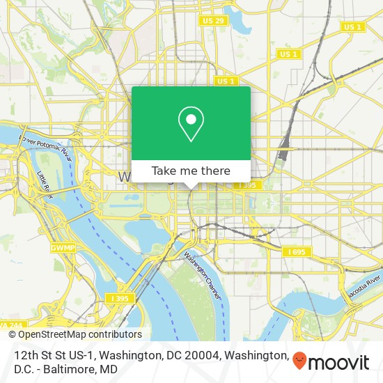 Mapa de 12th St St US-1, Washington, DC 20004