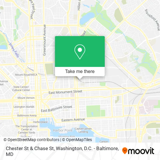 Mapa de Chester St & Chase St