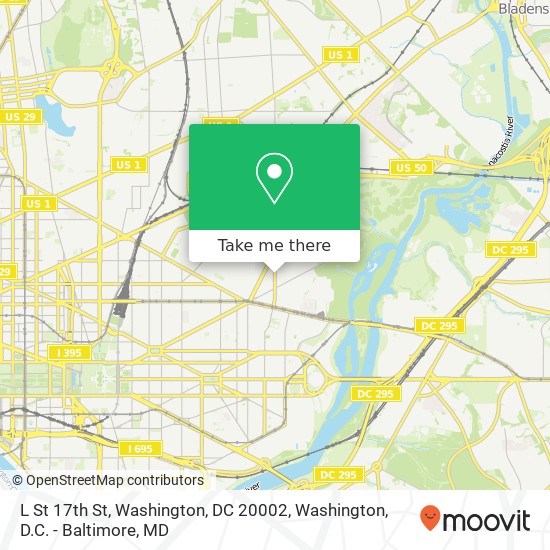 Mapa de L St 17th St, Washington, DC 20002