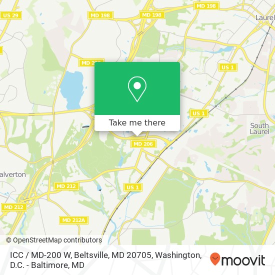 ICC / MD-200 W, Beltsville, MD 20705 map