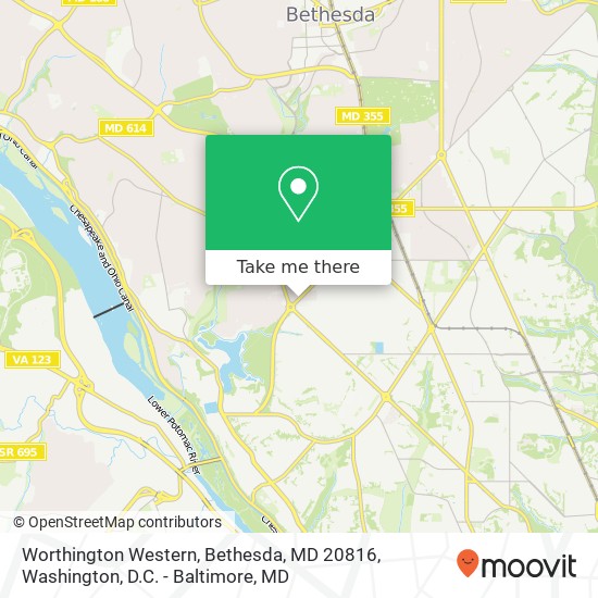 Mapa de Worthington Western, Bethesda, MD 20816