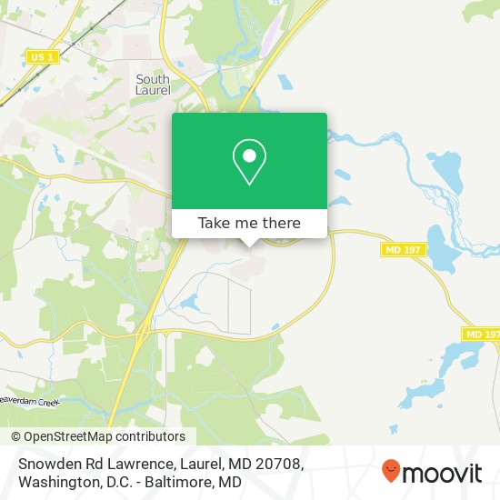 Snowden Rd Lawrence, Laurel, MD 20708 map