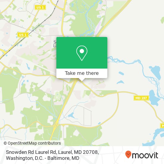 Mapa de Snowden Rd Laurel Rd, Laurel, MD 20708