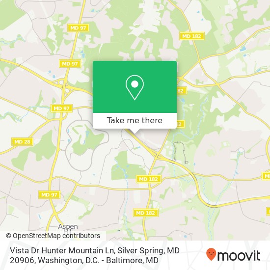 Mapa de Vista Dr Hunter Mountain Ln, Silver Spring, MD 20906