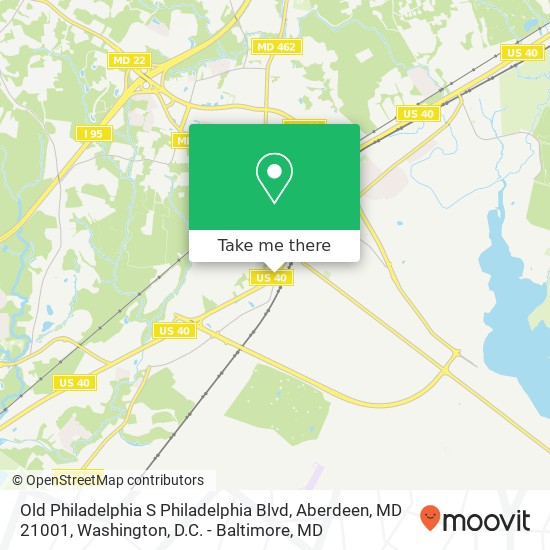 Mapa de Old Philadelphia S Philadelphia Blvd, Aberdeen, MD 21001