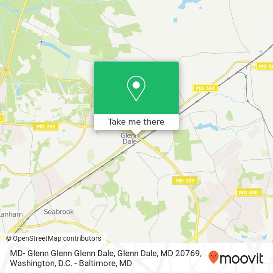 Mapa de MD- Glenn Glenn Glenn Dale, Glenn Dale, MD 20769