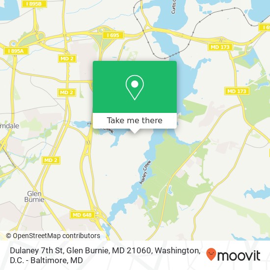 Mapa de Dulaney 7th St, Glen Burnie, MD 21060
