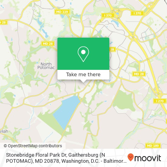 Stonebridge Floral Park Dr, Gaithersburg (N POTOMAC), MD 20878 map