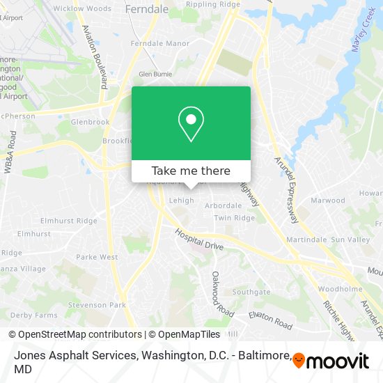 Jones Asphalt Services map