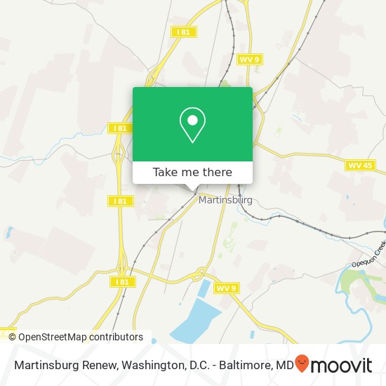 Mapa de Martinsburg Renew